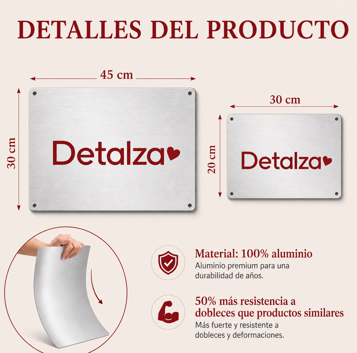 Placa personalizada clara
