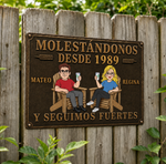 Plaque metálica decorativa personalizada