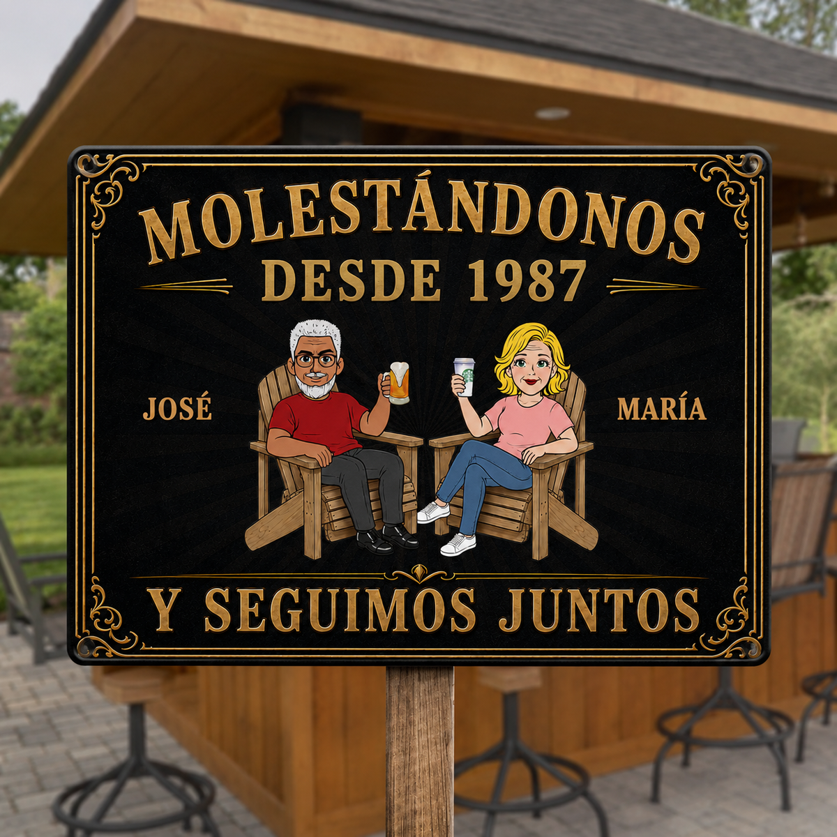Placa personalizada oscura