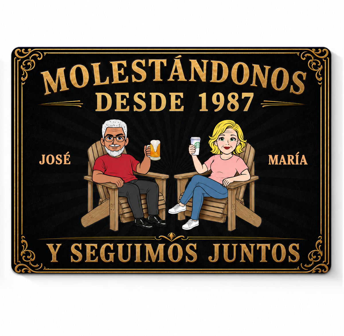 Placa personalizada oscura