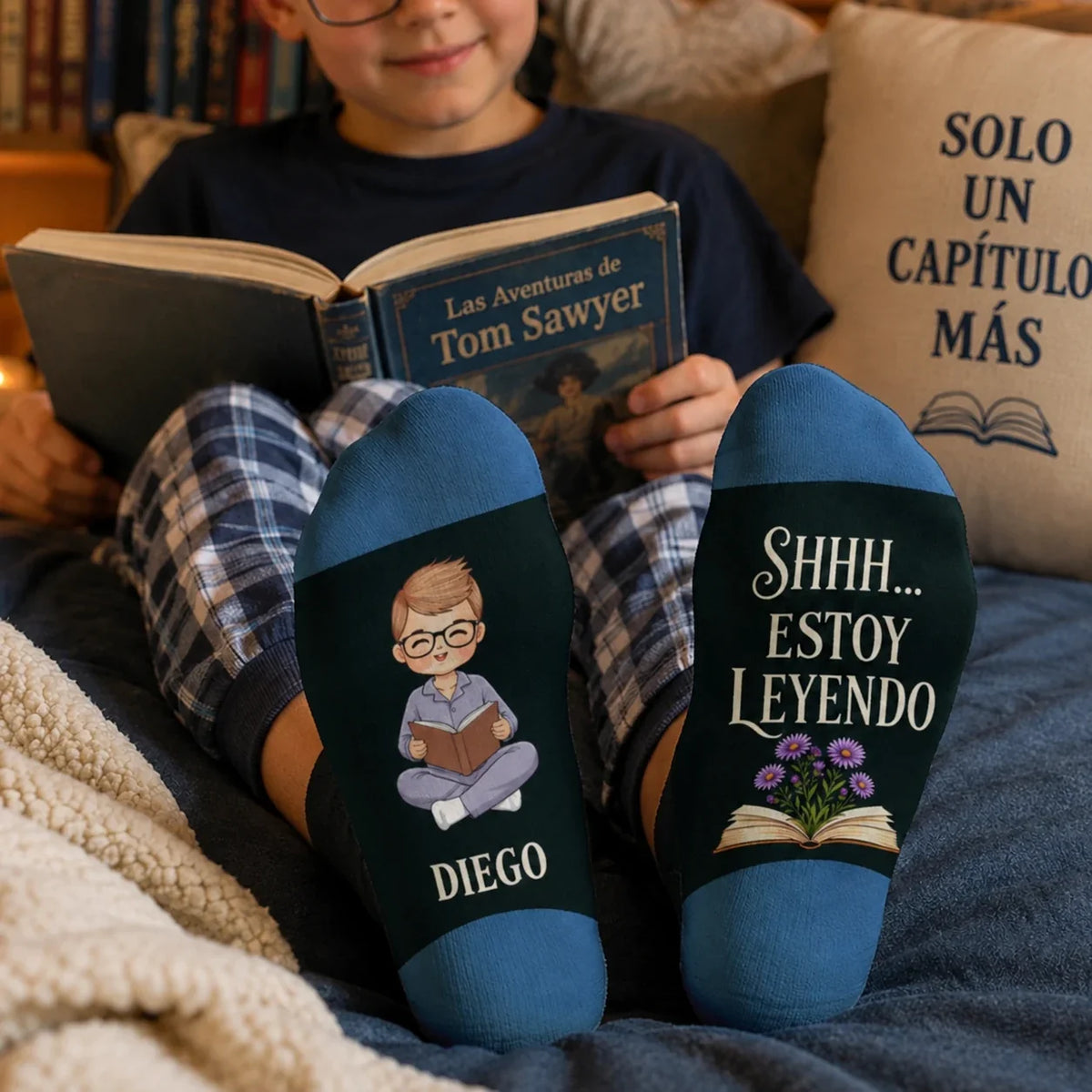 Calcetines Personalizados Shhh Estoy Leyendo
